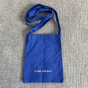 BTS Hybe Insight Exclusive MINI CROSS BAG Royal Blue 8.25” x 7” unisex